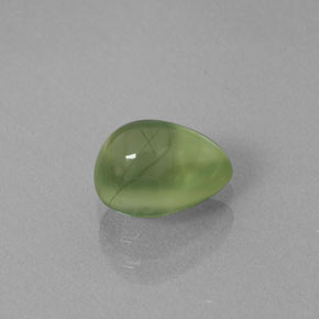 1.31캐럿 천연 그린 프레나이트, 투명한, 7.5×5.5 mm, 투명/반투명
