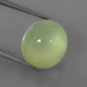 15.68캐럿 천연 그린 프레나이트, 투명한, 14.8×13.5 mm, 투명/반투명