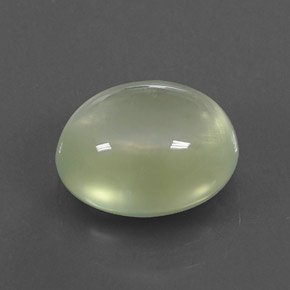 4.97캐럿 천연 Pale Pear Green  프레나이트, 투명한, 11×9.4 mm, 투명/반투명