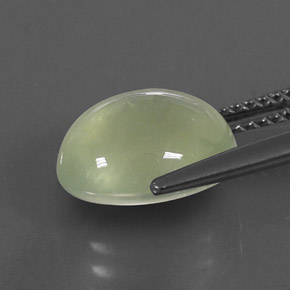 4.97캐럿 천연 Pale Pear Green  프레나이트, 투명한, 11×9.4 mm, 투명/반투명