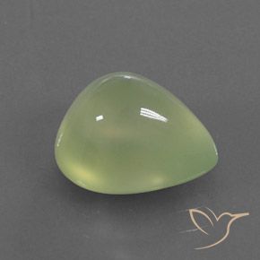 4.73캐럿 천연 Pale Pear Green  프레나이트, 배 모양, 투명/반투명