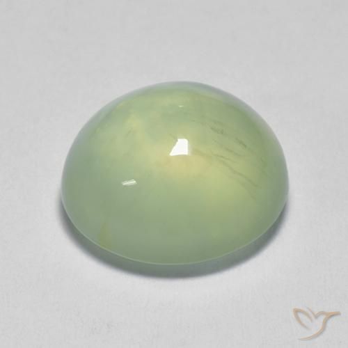 3.58캐럿 천연 Pale Pear Green  프레나이트, 타원형, 투명한