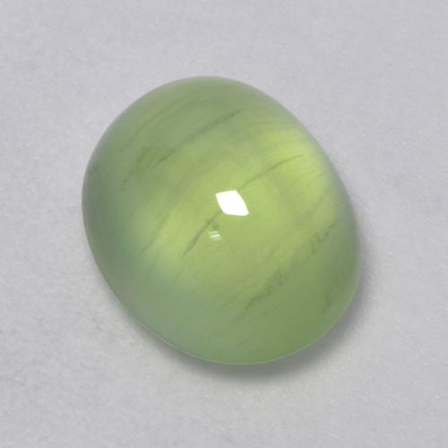 3.11캐럿 천연 라임 그린 프레나이트, 타원형 컷, 9.2×7.7 mm, 투명한
