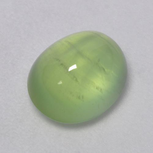 3.11캐럿 천연 라임 그린 프레나이트, 타원형 컷, 9.2×7.7 mm, 투명한