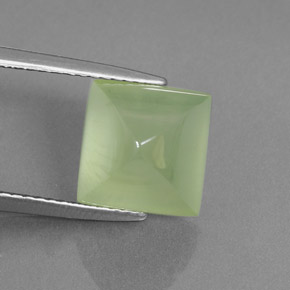 4.92캐럿 천연 그린 프레나이트, 투명한, 9.2×9 mm, 투명/반투명