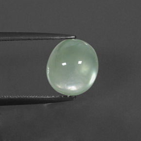 3.58캐럿 천연 그린 프레나이트, 투명한, 8.9×7.8 mm, 투명/반투명