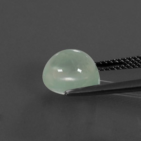3.58캐럿 천연 그린 프레나이트, 투명한, 8.9×7.8 mm, 투명/반투명