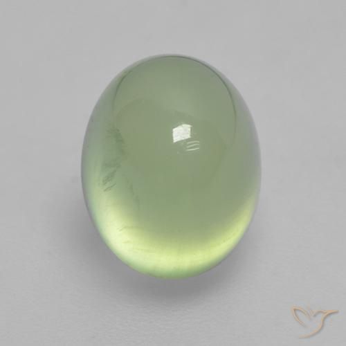2.70캐럿 천연 Medium Green  프레나이트, 타원형 컷, 8.3×6.7 mm, 투명한
