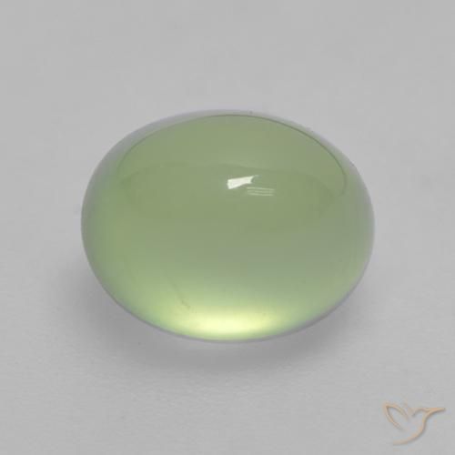 2.70캐럿 천연 Medium Green  프레나이트, 타원형 컷, 8.3×6.7 mm, 투명한