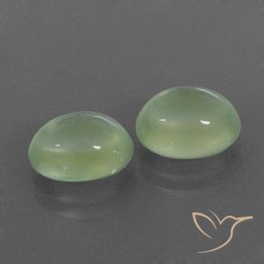 4.83캐럿 천연 Light Yellow Green  프레나이트 보석, 타원형, 투명/반투명