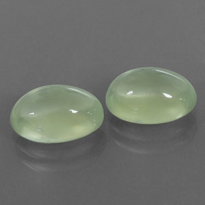 캐럿 천연 그린 프레나이트 보석, 투명한, 9.8×6.6 mm, 투명/반투명