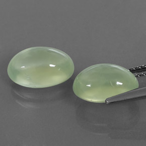 캐럿 천연 그린 프레나이트 보석, 투명한, 9.8×6.6 mm, 투명/반투명