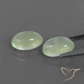 2.46캐럿 천연 Pale Pear Green  프레나이트 보석, 타원형, 투명/반투명