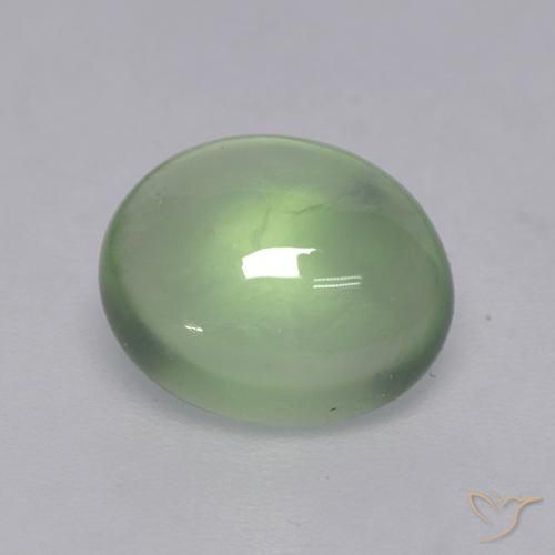 1.73캐럿 천연 Very Light Green  프레나이트, 타원형, 투명한