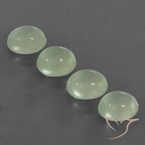 8.93캐럿 천연 Pale Pear Green  프레나이트 보석, 타원형, 투명/반투명