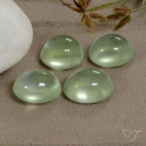 5.20ctw 자연스러운 Very Light Green  프레나이트, 타원형, 투명한