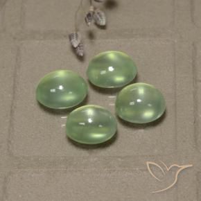 8.03캐럿 천연 Very Light Green  프레나이트 보석, 타원형, 투명/반투명