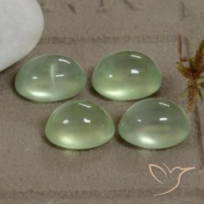 8.18캐럿 천연 Pale Pear Green  프레나이트 보석, 타원형, 투명한