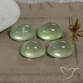 8.18캐럿 천연 Pale Pear Green  프레나이트 보석, 타원형, 투명한