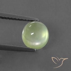 1.64ct 자연스러운 연한 초록색 프레나이트, 타원형, 투명/반투명
