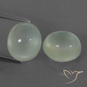6.26ctw 자연스러운 Light Hazel Green    프레나이트, 타원형, 투명/반투명
