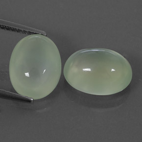 캐럿 천연 그린 프레나이트 보석, 투명한, 10.8×8.2 mm, 투명/반투명