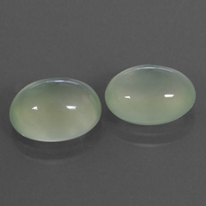 캐럿 천연 그린 프레나이트 보석, 투명한, 10.8×8.2 mm, 투명/반투명