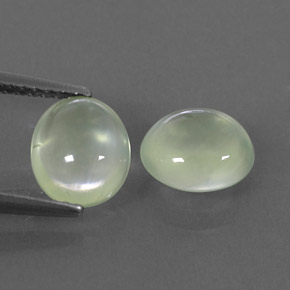 캐럿 천연 그린 프레나이트 보석, 투명한, 7.8×6.7 mm, 투명/반투명