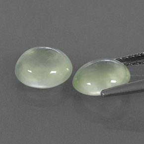 캐럿 천연 그린 프레나이트 보석, 투명한, 7.8×6.7 mm, 투명/반투명