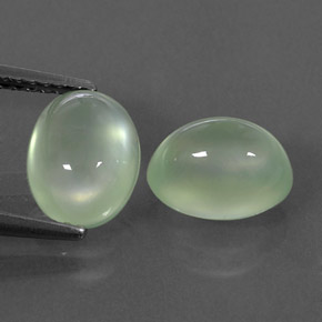 캐럿 천연 그린 프레나이트 보석, 투명한, 8.9×6.9 mm, 투명/반투명