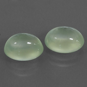 캐럿 천연 그린 프레나이트 보석, 투명한, 8.9×6.9 mm, 투명/반투명