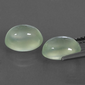 캐럿 천연 그린 프레나이트 보석, 투명한, 8.9×6.9 mm, 투명/반투명
