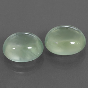 캐럿 천연 그린 프레나이트 보석, 투명한, 10×8.8 mm, 투명/반투명