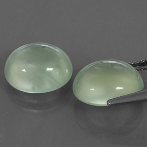캐럿 천연 그린 프레나이트 보석, 투명한, 10×8.8 mm, 투명/반투명