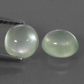캐럿 천연 그린 프레나이트 보석, 투명한, 6.7×6 mm, 투명/반투명