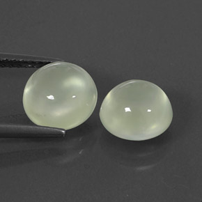 캐럿 천연 그린 프레나이트 보석, 투명한, 7.79 mm, 투명/반투명