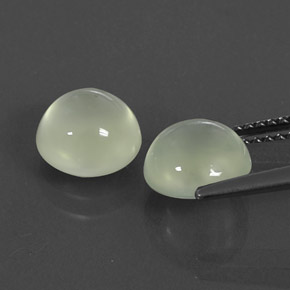 캐럿 천연 그린 프레나이트 보석, 투명한, 7.79 mm, 투명/반투명