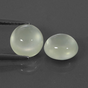 캐럿 천연 그린 프레나이트 보석, 투명한, 8.32 mm, 투명/반투명
