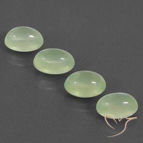 9.02ctw 자연스러운 Pale Pear Green  프레나이트, 타원형, 투명/반투명