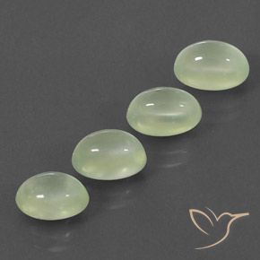 6.39캐럿 천연 Pale Pear Green  프레나이트 보석, 타원형, 투명/반투명