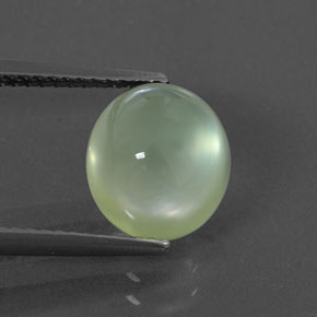 3.85캐럿 천연 그린 프레나이트, 투명한, 9.8×8.6 mm, 투명/반투명