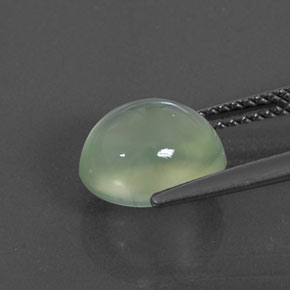 3.85캐럿 천연 그린 프레나이트, 투명한, 9.8×8.6 mm, 투명/반투명