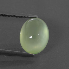 3.50캐럿 천연 Light Green  프레나이트, 투명한, 10.2×8 mm, 투명/반투명