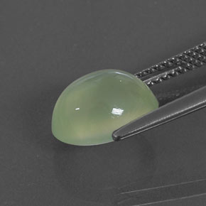 3.50캐럿 천연 Light Green  프레나이트, 투명한, 10.2×8 mm, 투명/반투명
