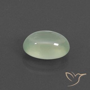3.07캐럿 천연 Light Yellowish Green    프레나이트, 타원형, 투명한