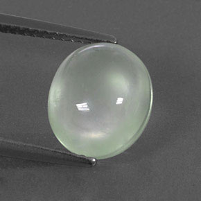 3.95캐럿 천연 그린 프레나이트, 타원형 컷, 10.8×9.3 mm, 투명한