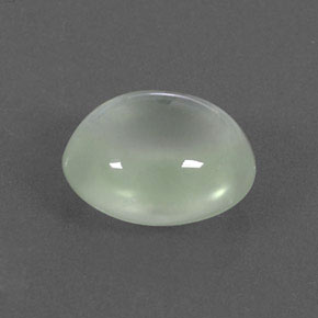 3.95캐럿 천연 그린 프레나이트, 타원형 컷, 10.8×9.3 mm, 투명한