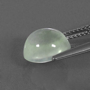 3.53캐럿 천연 그린 프레나이트, 타원형 컷, 9.4×8.4 mm, 투명한