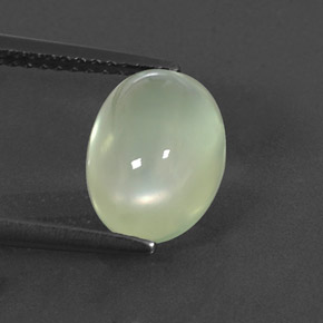 3.09캐럿 천연 그린 프레나이트, 투명한, 10.2×7.6 mm, 투명/반투명