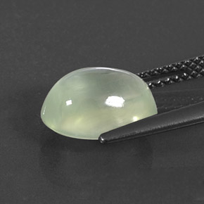 3.09캐럿 천연 그린 프레나이트, 투명한, 10.2×7.6 mm, 투명/반투명